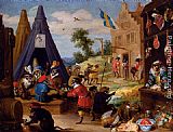 David The Younger Teniers Canvas Paintings - A Festival Of Monkeys